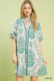 Ornate Paisley Swing Dress