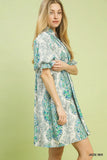 Ornate Paisley Swing Dress