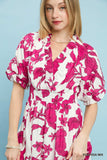 Petal Garden Smocked Waist Midi Dress