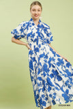 Petal Garden Smocked Waist Midi Dress