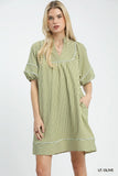 Tailored Stripe Babydoll Dress