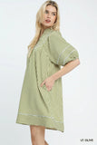 Tailored Stripe Babydoll Dress