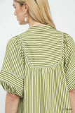 Tailored Stripe Babydoll Dress