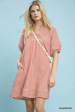 Tailored Stripe Babydoll Dress