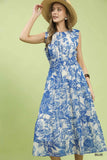 Vintage Smocked Dress- Blue