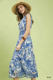 Vintage Smocked Dress- Blue