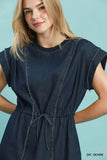 Weekend Wander Denim Dress- Dark Denim
