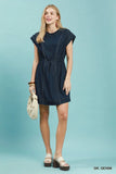 Weekend Wander Denim Dress- Dark Denim
