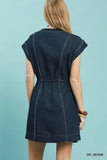 Weekend Wander Denim Dress- Dark Denim
