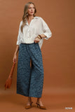 Wild Texture Wide Leg Pants