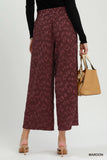 Wild Texture Wide Leg Pants