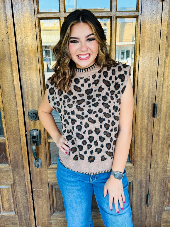 Lyra Mock Neck Sleeveless Cropped Sweater