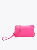 Riley Three Compartment Crossbody/Wristlet - Many Colors