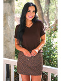 On the Move Drawstring Skort - Leopard