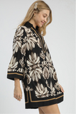 Marabella Velvet Trim Tunic Dress