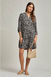 Scarlett Signature A-Line Dress with Mandarin Collar