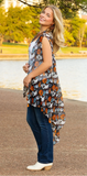 Happy Halloween Tassel Vest/Scarf - Black