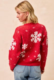 Snowflake Cheer Holiday Pullover Sweater