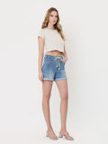 Sienna Relaxed Drawstring Utility Denim Shorts