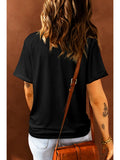 Fall Pumpkin & Cross Graphic Tee - Black