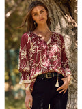 Wine Garden Tassel Bloom Blouse