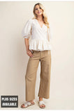 Ankle Skimmer Wide Leg Pants