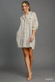 Linen Blend Two-Way Dress Full Button-Up Shacket