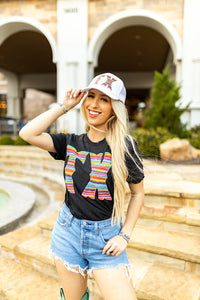 Serape TX Graphic Tee - Charcoal Black