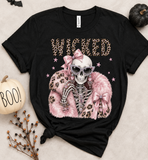 Wicked Glam Rhinestone Skeleton Graphic Tee