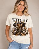 Witchy Boots Rhinestone Graphic Tee