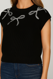 Elle Sparkle Bow Sweater Top