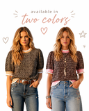 High Plains Contrast Trim Knit Top