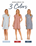 Coastal Boardwalk Stripe Shirt Dress