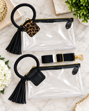 Clear Cuff Handle Wristlet Clutch