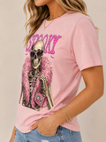 Spooky Glam Skeleton Graphic Tee