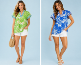 Island Breeze Flutter Sleeve Top