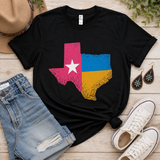 Tri-Color Lone Star State Graphic Tee - Black