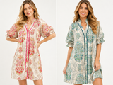 Ornate Paisley Swing Dress