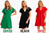 Classic Contrast Polo Dress