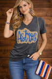 Astros Embroidered Leopard Patch Graphic Tee