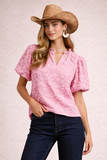 Winona Textured Blouse – Floral