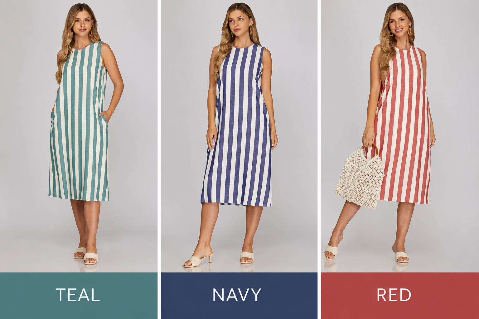 Sutton Easy Stride Midi Dress – Haute Boutique