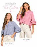 Classic Picnic Striped Blouse