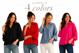 Scalloped Edge Collared Knit Top
