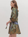 Juliet Enchanted Tapestry Shirt Dress- Olive