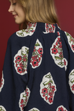Elena Bouquet Smocked Neck Blouse
