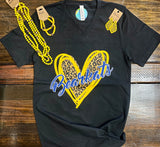 Bearkats Leopard Heart Graphic Tee