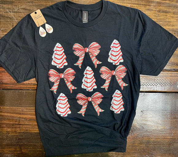 Holiday Snack Cake Graphic Tee - Black