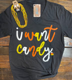 I want Candy Graphic Tee - Black