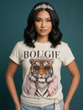 Bougie Tiger Glam Rhinestone Graphic Tee